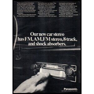 1973 Panasonic CQ-959 Car Stereo 8 Track Player Vintage Print Ad Wall Art Photo